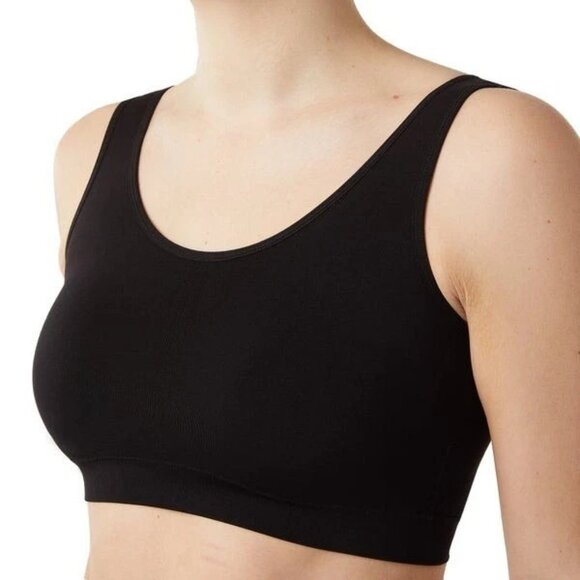 NEW Layer Zero Women's L 2 Pack Seamless Nylon Bra Black & Sienna J1036 - Picture 6 of 13